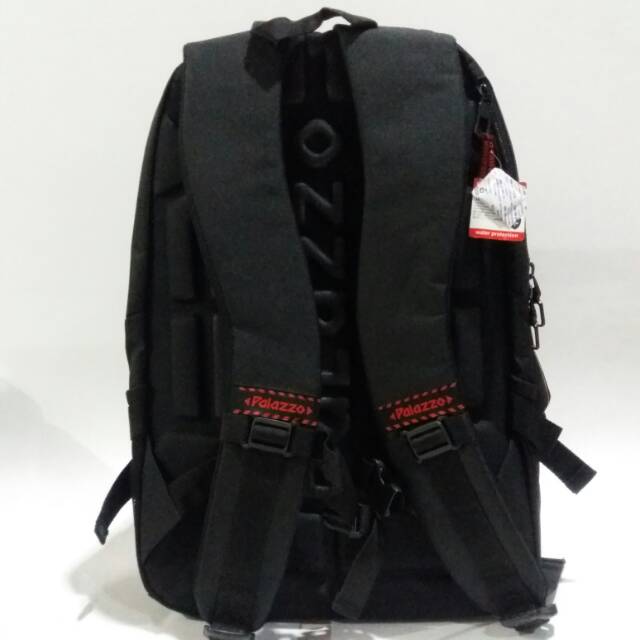 Tas backpack Palazzo 35261 ransel murah tas sekolah black-black