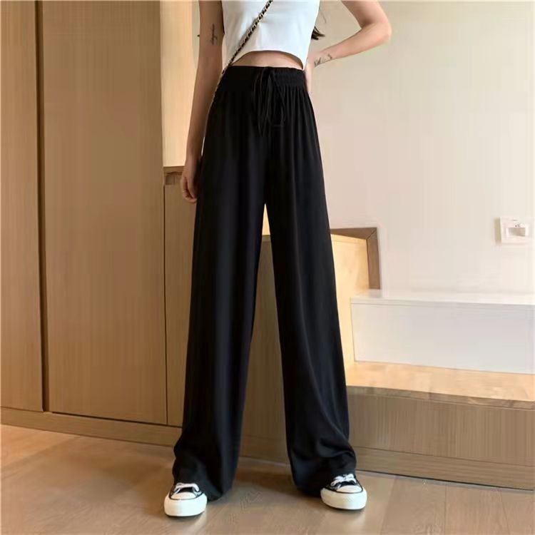 VIVI PANTS Celana Panjang Polos Tali Serut Bahan Knit Stretch Style Wanita Korea By Chikoisme NR