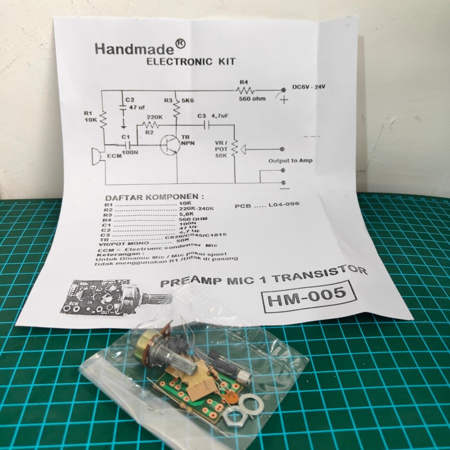kit pre amp mic condenser preamp mic microphone kit DIY