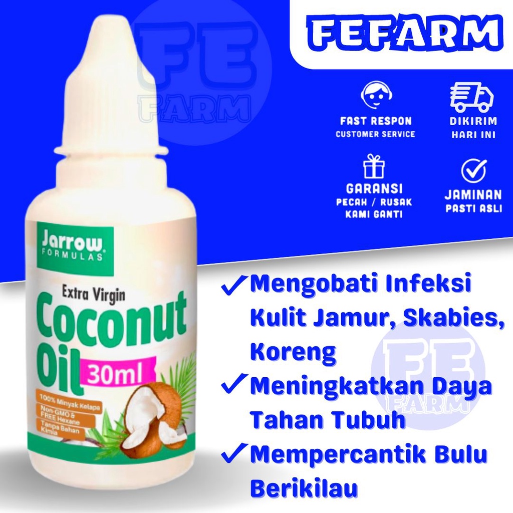 Virgin Coconut Oil 30ml Minyak VCO Kucing Anjing Hewan Peliharaan 100% MURNI MINYAK KELAPA FEFARM