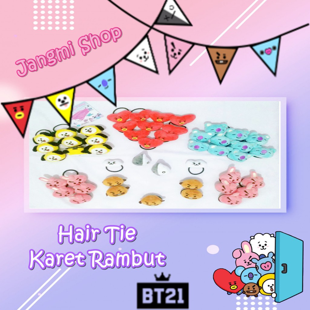  BT21  HAIR TIE HAIR ROPE IKAT  RAMBUT  KARET RAMBUT  