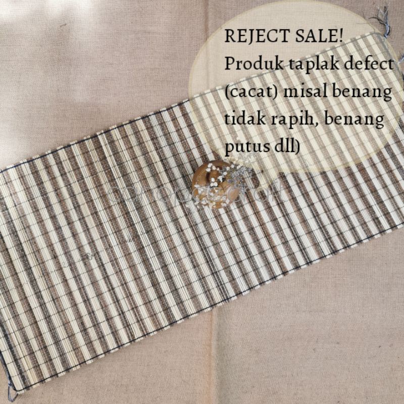 REJECT SALE Taplak Meja Tamu Tenun Lidi
