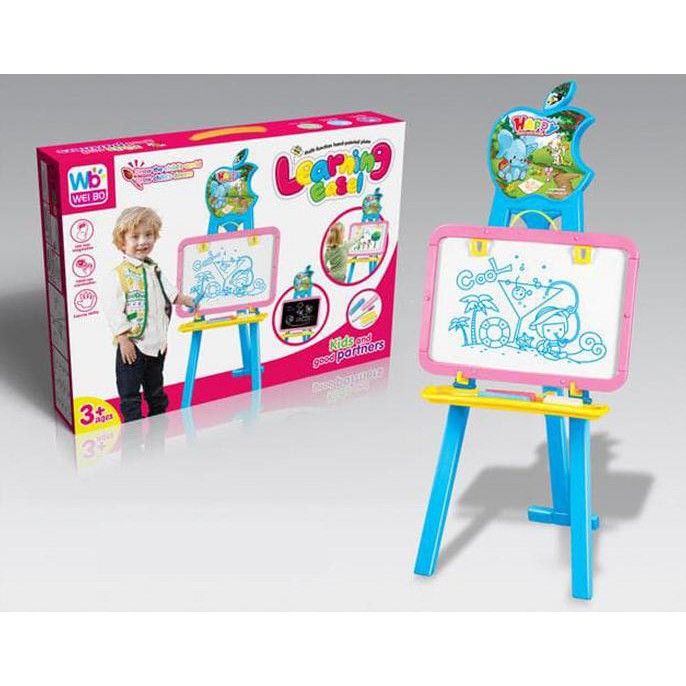 

Mainan Edukasi Anak - Learning Easel Papan Tulis White Black Board