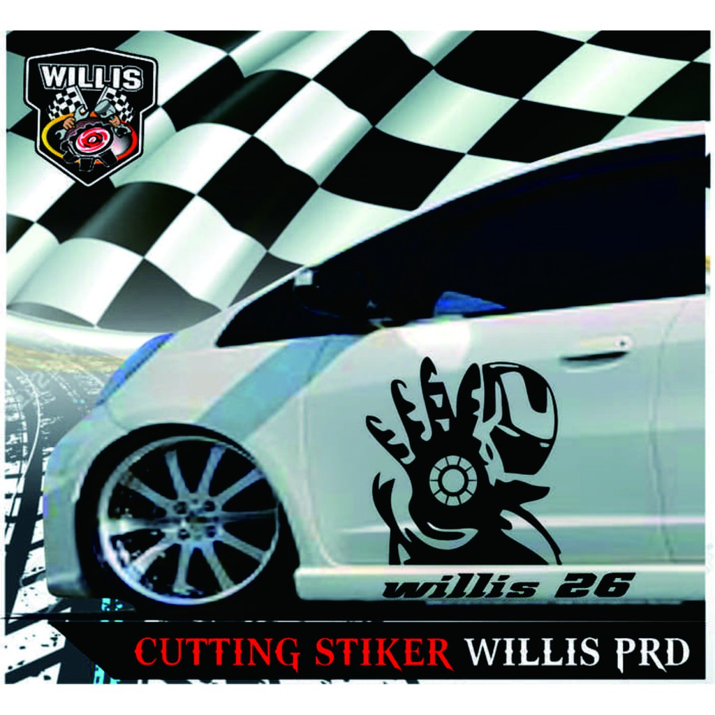 Iron Man Sticker Mobil Cutting Iron Man Stiker Keren 1 Pcs 40 Cm