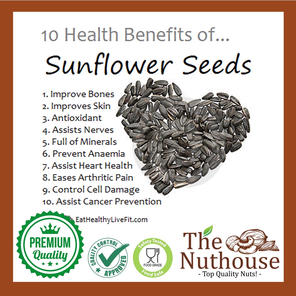 100gr Sunflower Seeds Roasted / Biji Bunga Matahari Panggang (Oven)