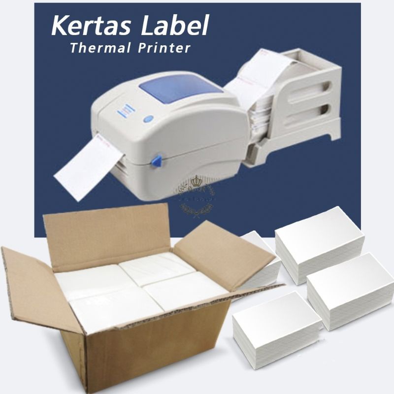 Kertas Label Sticker Barcode 100x150mm Thermal isi 500pcs 100x150mm  label Murah