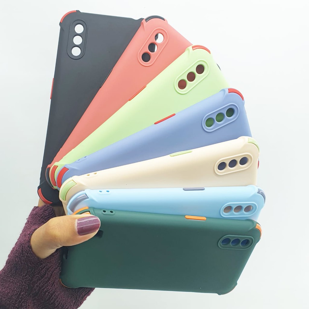 Samsung Galaxy A01 Softcase Candy Crack Macaron 2 Tone Plus Pelindung Camera