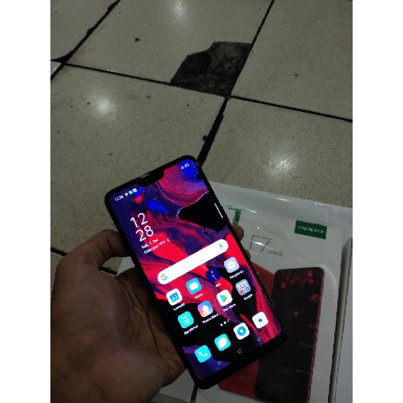 second oppo F7 6/128gb ex resmi fullsett original muluss apikk nomimus