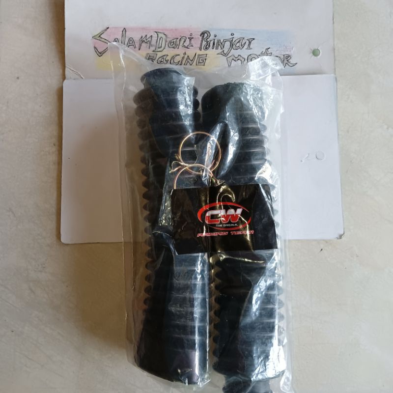 COVER SHOCK DEPAN TRAIL HITAM KARET TUTUP SHOCK DEPAN TRAIL JUMBO UNIVERSAL/KARET TUTUP SHOCK TRAIL 
