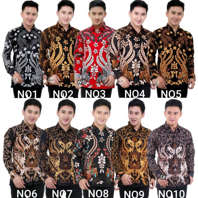 NEW MOTIF CENDRAWASIH & MAHKOTA SERIAN WARNA DISTRO BATIK PRIA SOGAN