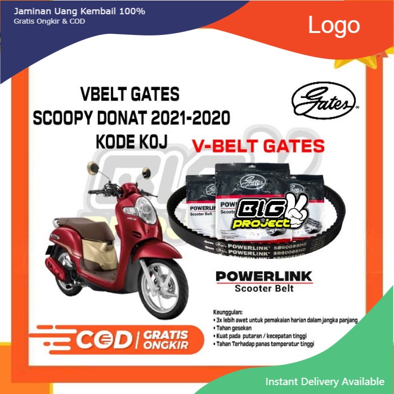 V-BELT GATES VBELT RACING VBELT SCOOPY DONAT 2021 2022 KODE K0J