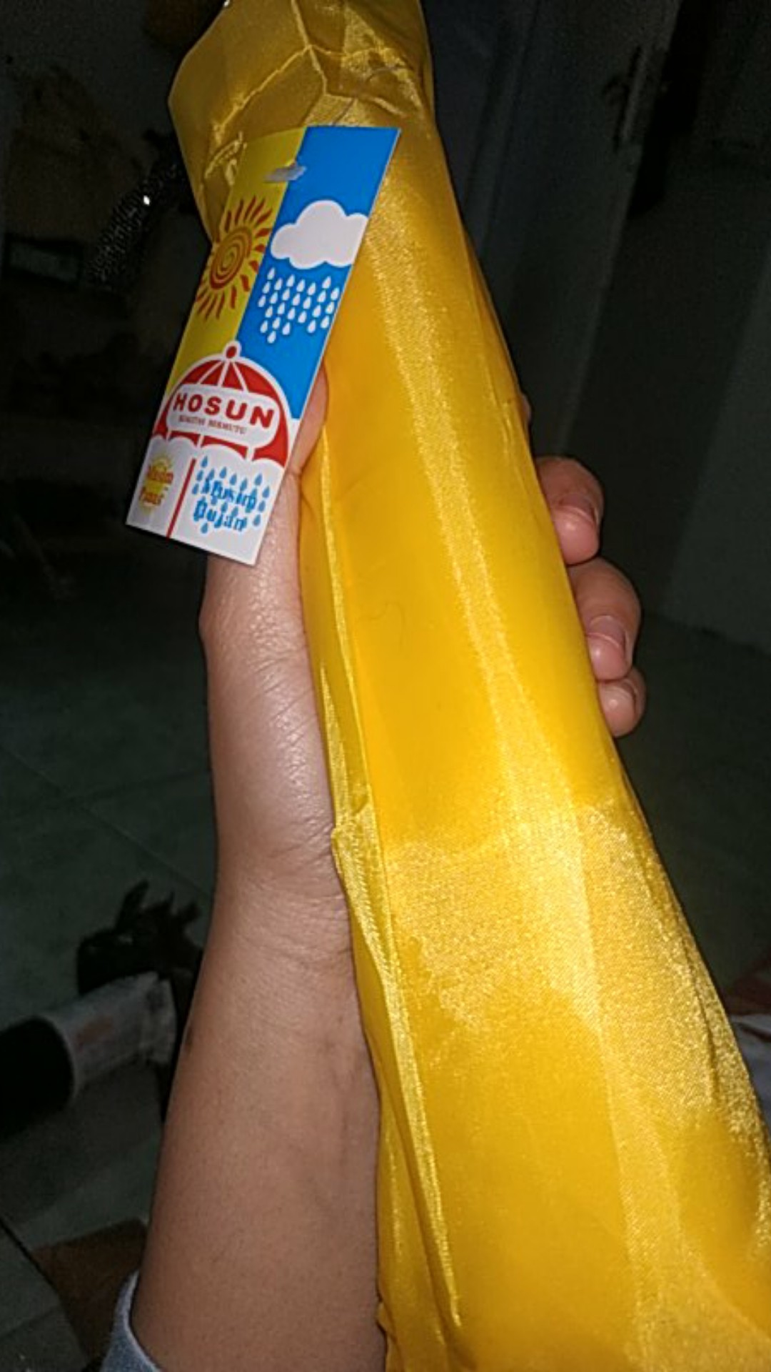 Payung Lipat 3 Warna Kuning Polos