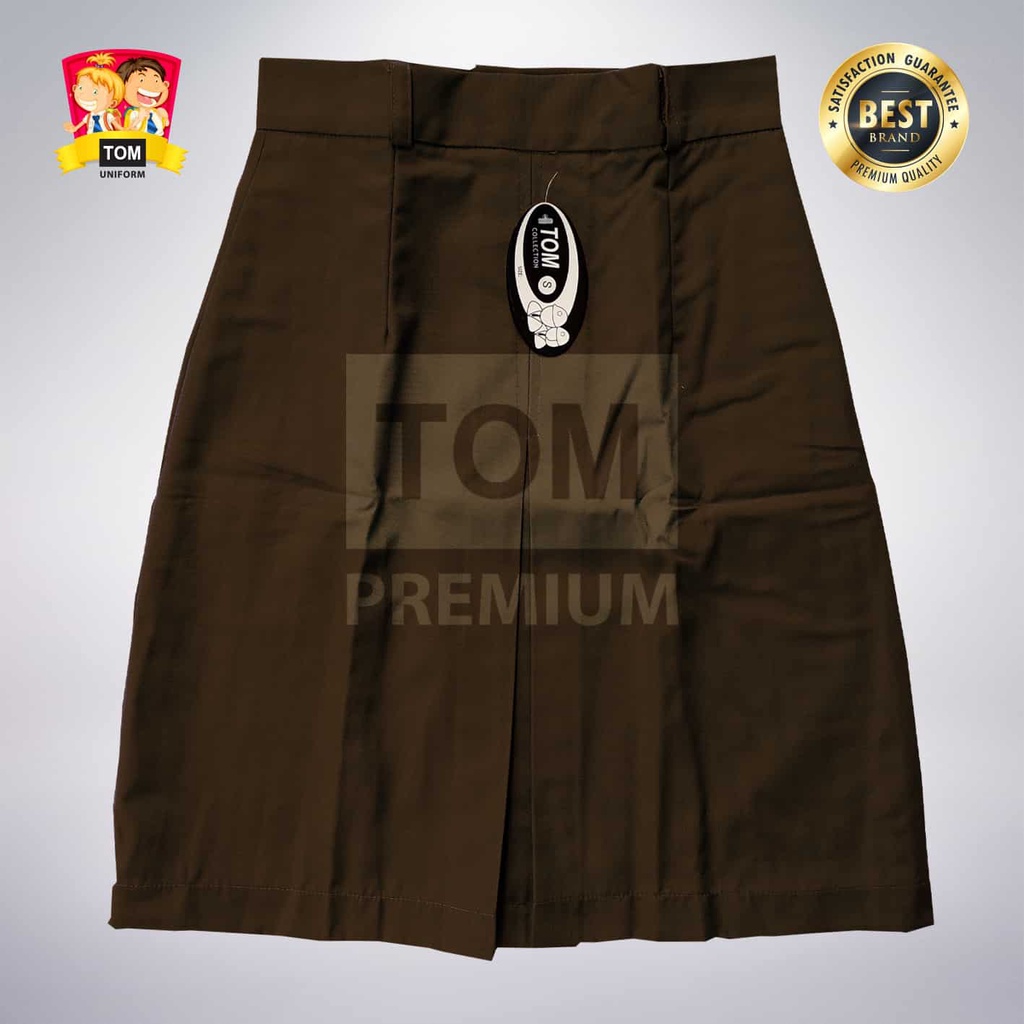 Seragam TOM - Rok SMA Span (L1) Pendek Coklat Pramuka