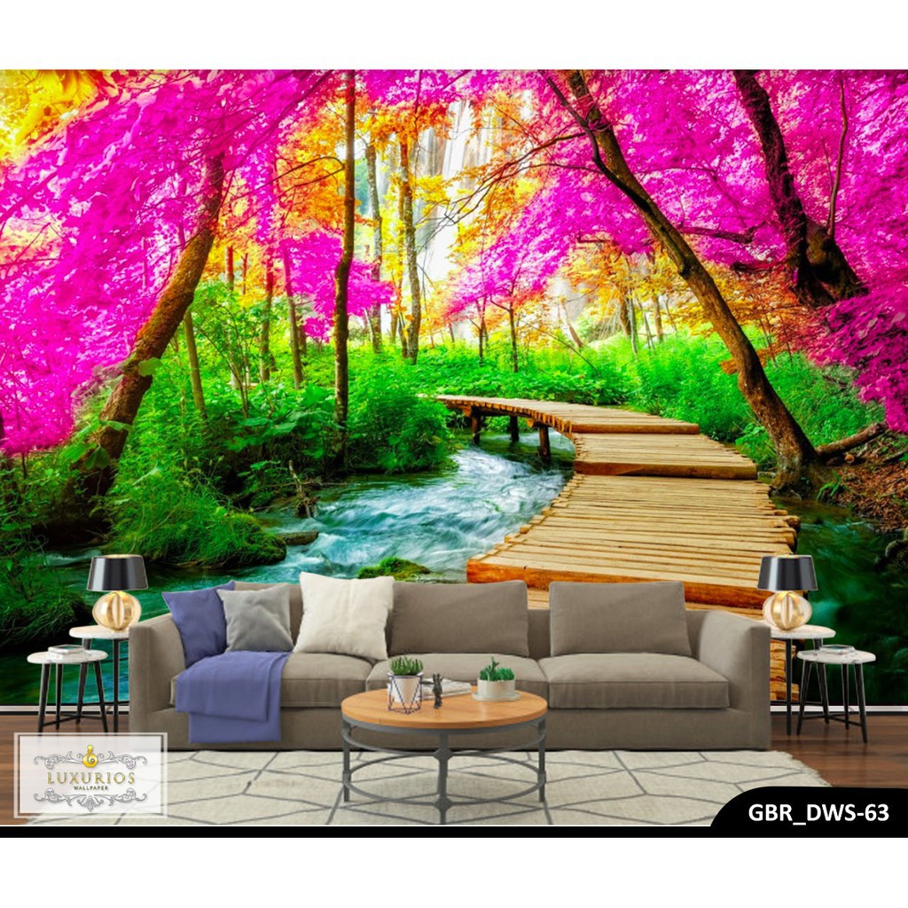 WALLPAPER 3D WALLPAPER CUSTOM WALLPAPER DINDING JEMBATAN 3