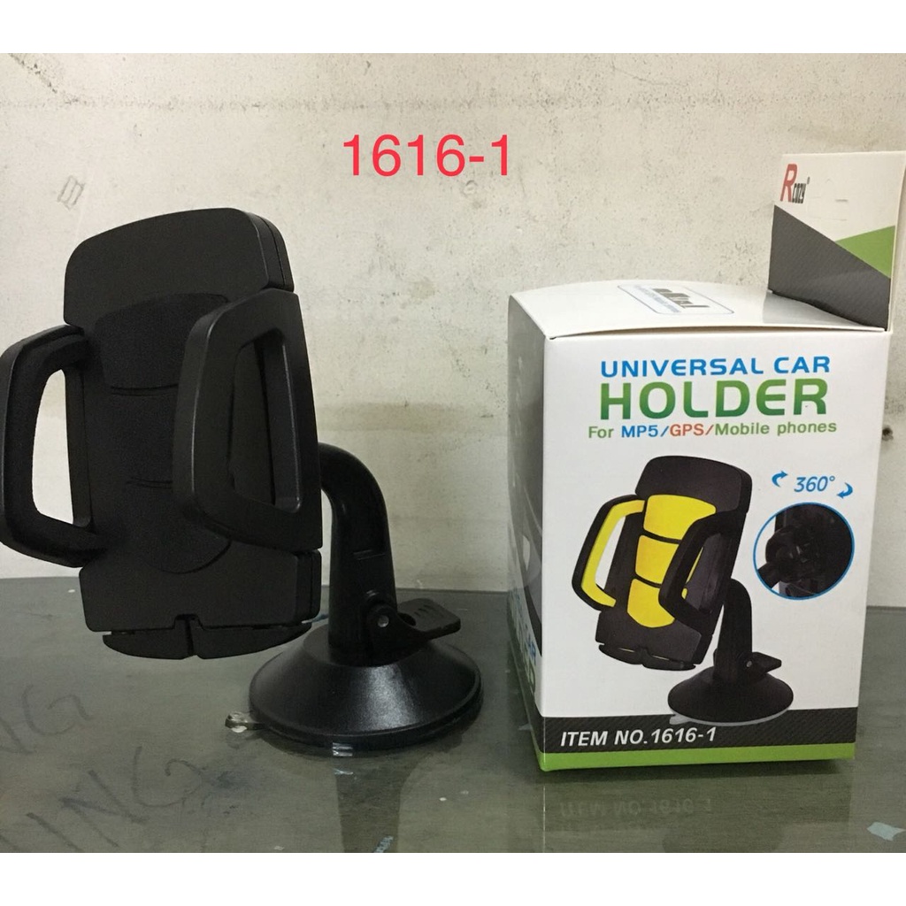 Stand Universal Smartphone Phone Holder HP Kaca Dashboard Mobil 1616-1 Car Holder Universal / Tempat HP di Mobil 360 Degree Rotation