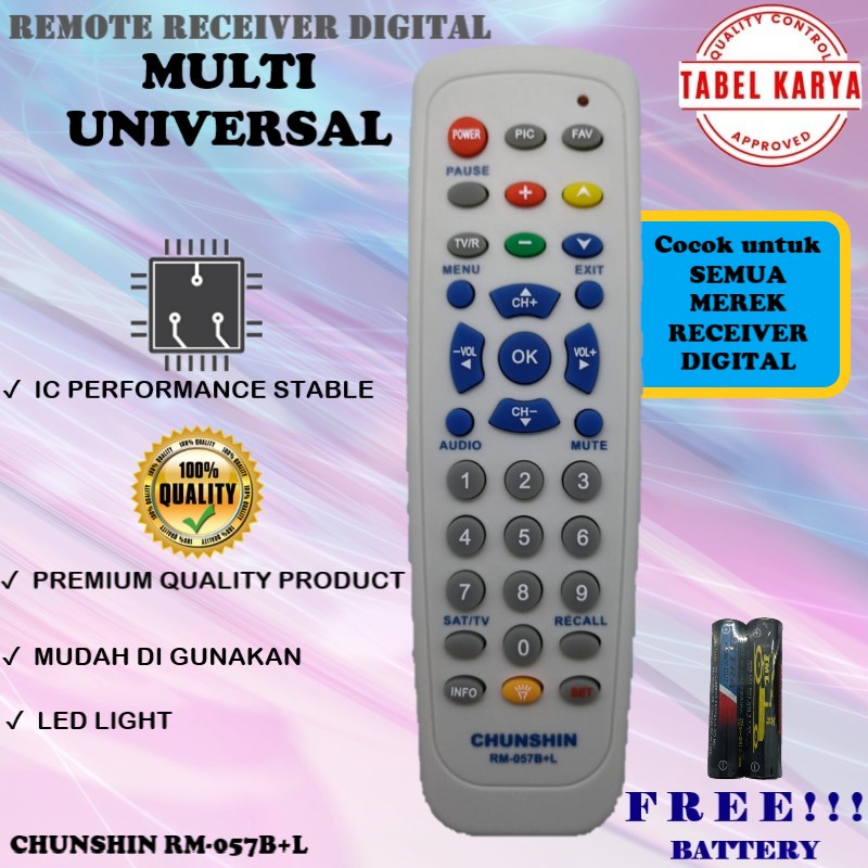 REMOTE REMOT RECEIVER DIGITAL PARABOLA MULTI UNIVERSAL + SENTER