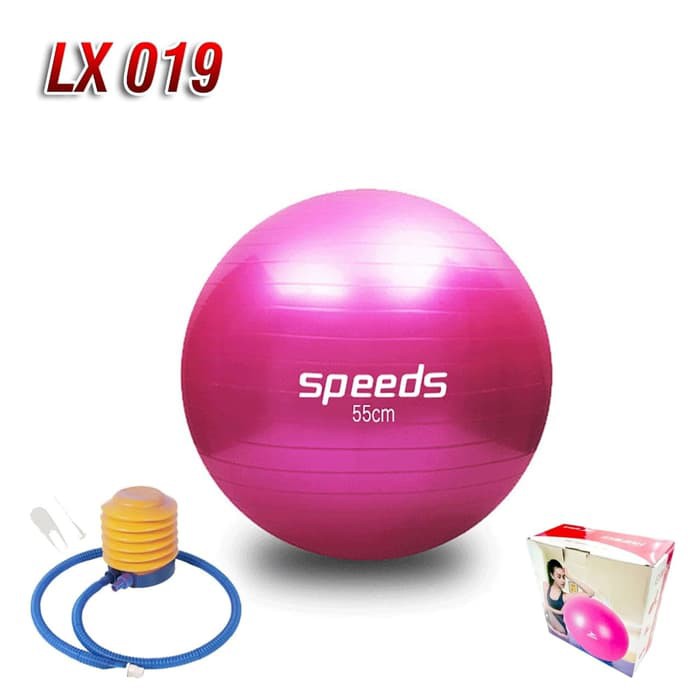 Gym Ball Gymball Fitnes Senam Bola Yoga Ball + Pompa 55CM LX019-1