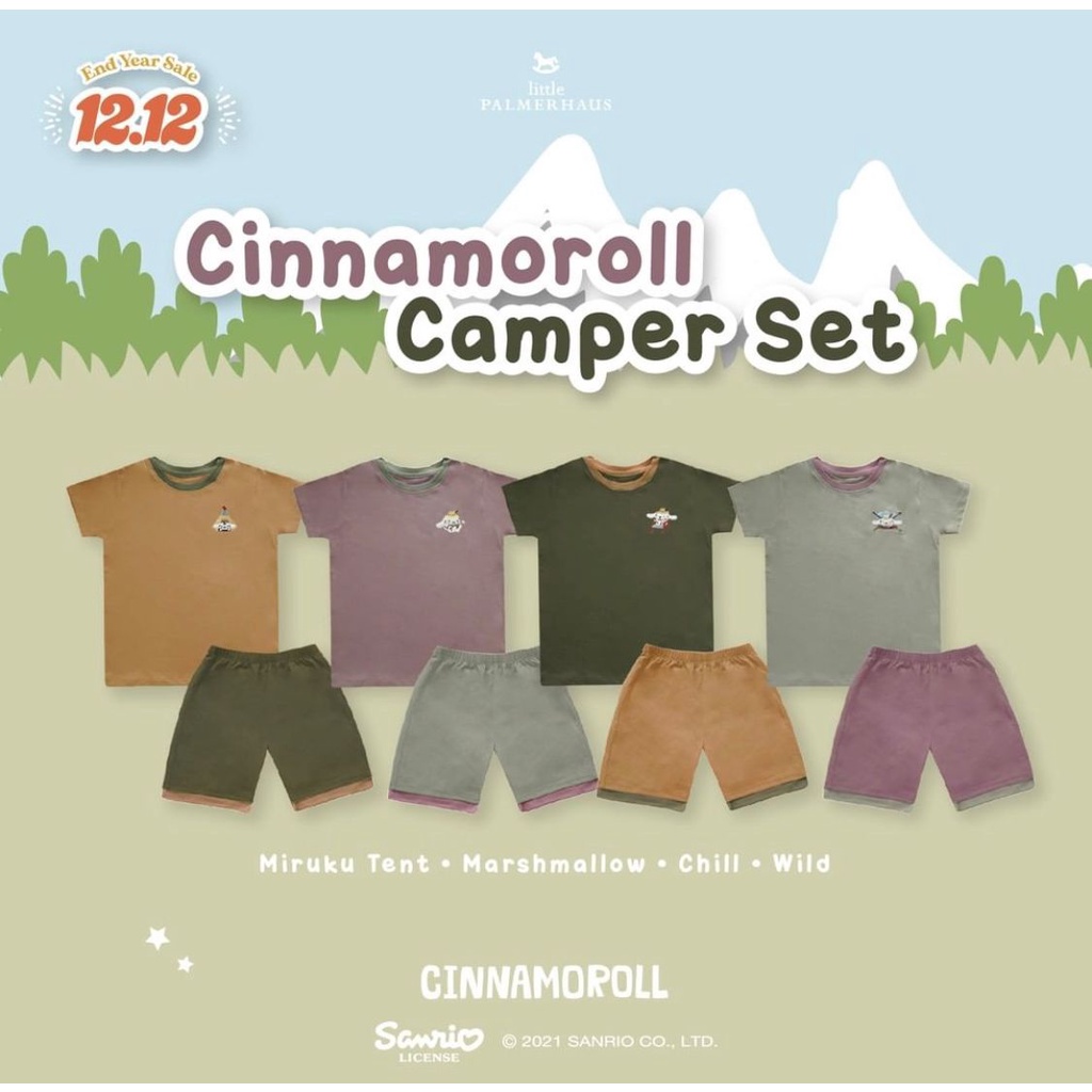 Castle - Little Palmerhaus - CINNAMOROLL CAMPER SET (Setelan Anak) 1-6 Tahun