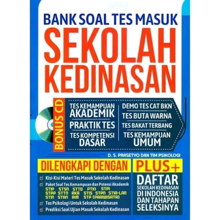 

READY STOCK Bestseller Buku Bank Soal Tes Masuk Sekolah Kedinasan KPL199