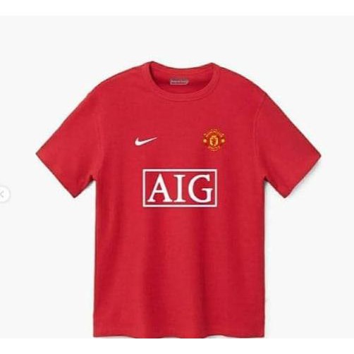 KAOS BAJU BOLA COMBED 30S DISTRO MU RETRO AIG 2008/2009 POLOS CUSTOM TERMURAH