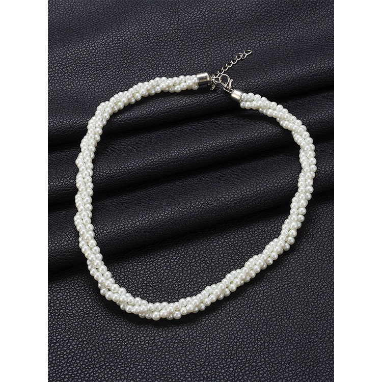 Kalung Mutiara Multilayer Gaya Perancis