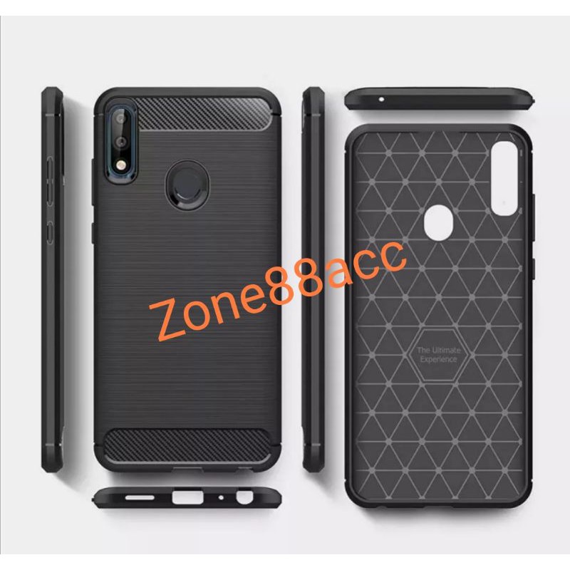 Silicon Case Asus Zenfone Max Pro M2 Softcase iPAKY Carbon Casing Cover TPU