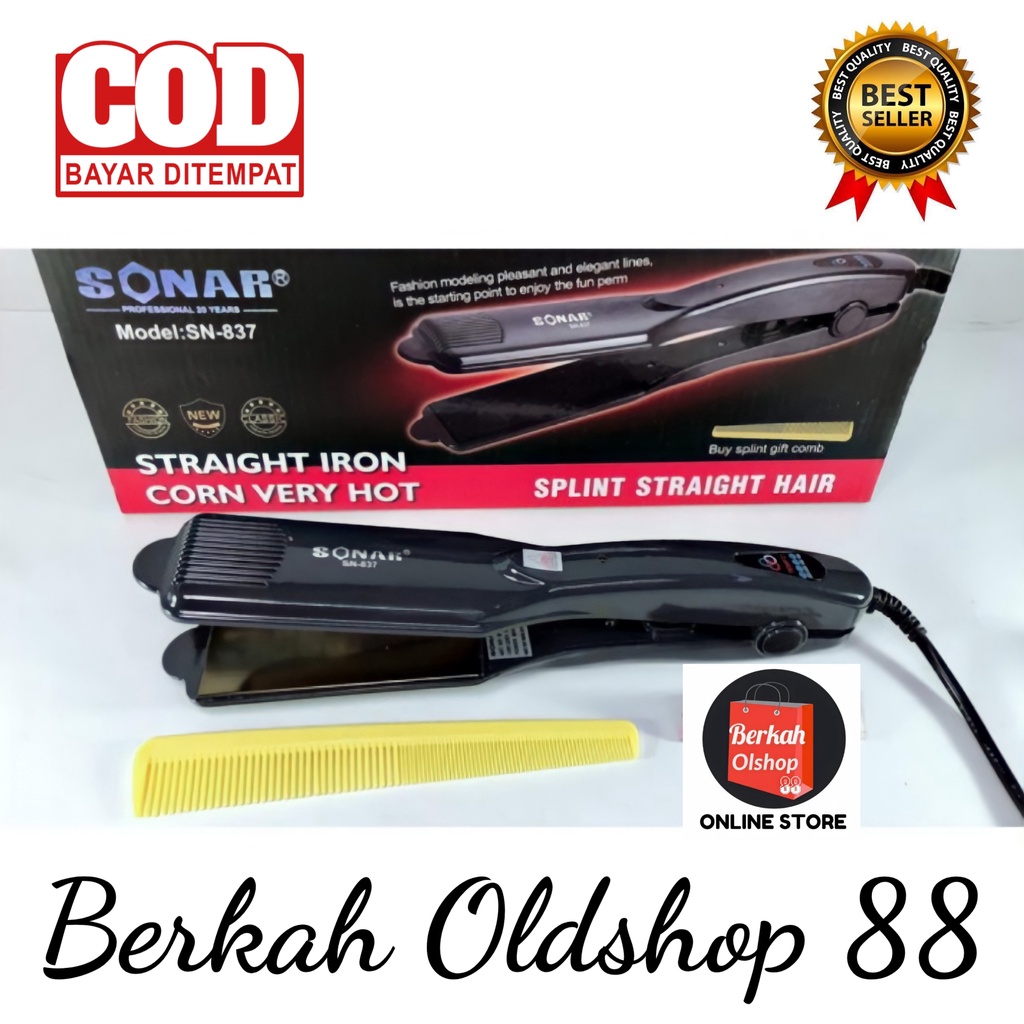 BERKAH OLDSHOP 88 - CATOK RAMBUT SONAR SN-837 / CATOK 2IN1 PELURUS RAMBUT