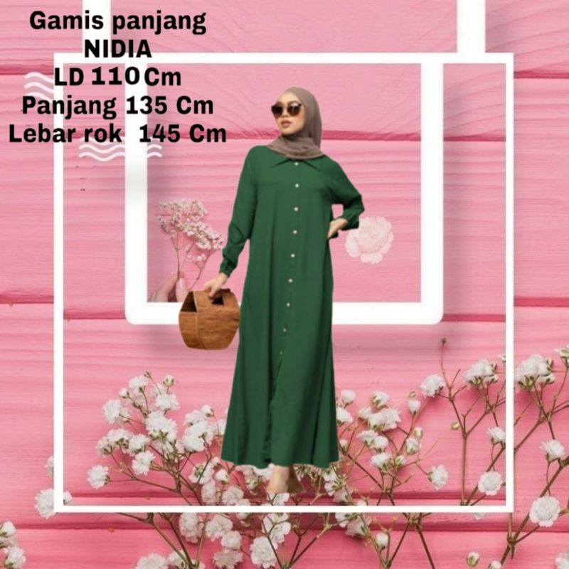 Baju Gamis wanita Dewasa Terbaru 2022 Full Kancing Kerah Kemeja Bahan Moscrepe Baju Muslimah Modern Dress Muslim Kekinian untuk Pengajian dan Kondangan