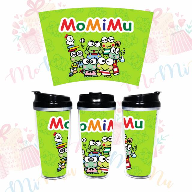 Tumbler Souvenir/Kado/Merchandise Custom Nama Keroppi