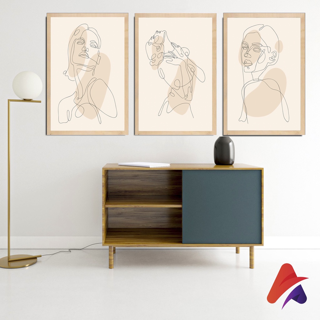 HIASAN DINDING ABSTRAK (20X30CM) ABSTRAK RUANG TAMU WALL DECOR PAJANGAN DINDING POSTER KAYU ABSTRAK