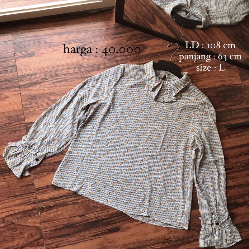 blouse korean style motif bunga bunga 02