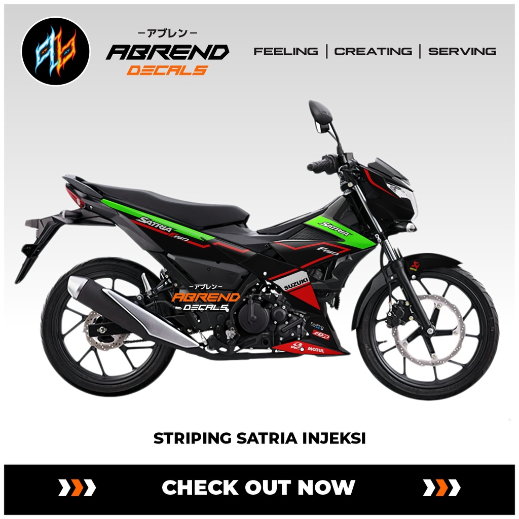 Striping Satria Injeksi Livery Zx10r / Stiker Motor Suzuki Satria Fu Baru Desain Custom