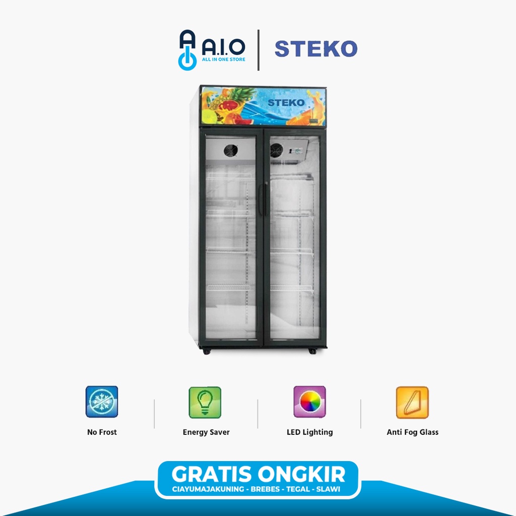 STEKO - SHOWCASE 2 PINTU - MG750 PROMO GRATIS ONGKIR
