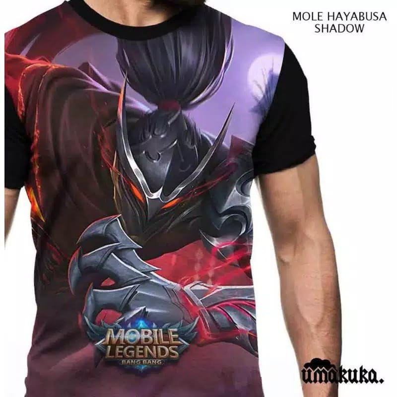 baju tshirt kaos 3d fullprinting mobile legend hayabusa karina fanny alucard original keren & murah