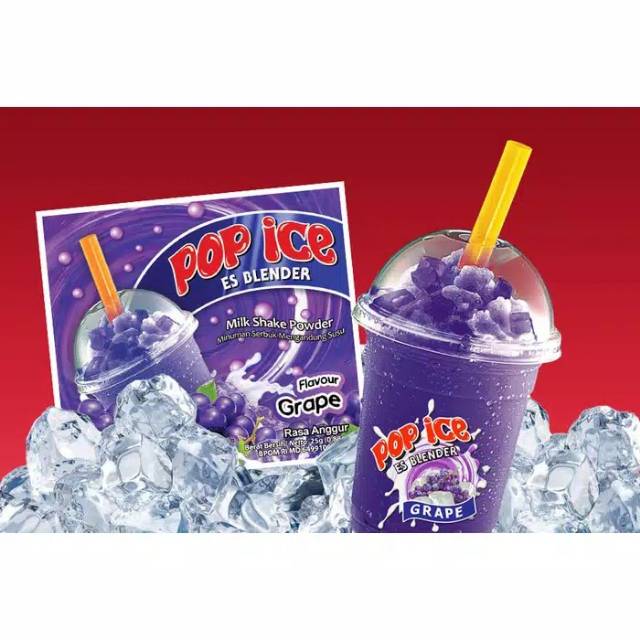 

POP ICE Minuman Serbuk Instan RASA GRAPE Netto 25 gram