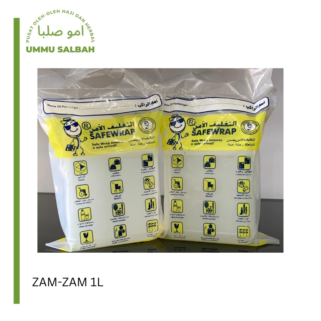 

Air Zam Zam 1 Liter Murni Asli 100% | Air Zam Zam Safewrap Oleh Oleh Haji dan Umroh