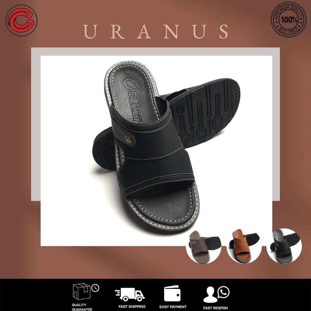 NEW ARRIVAL Sandal Slide Sandal Kulit Sandal Import Sandal Slop Sandal Murah Original - Sandal Comet