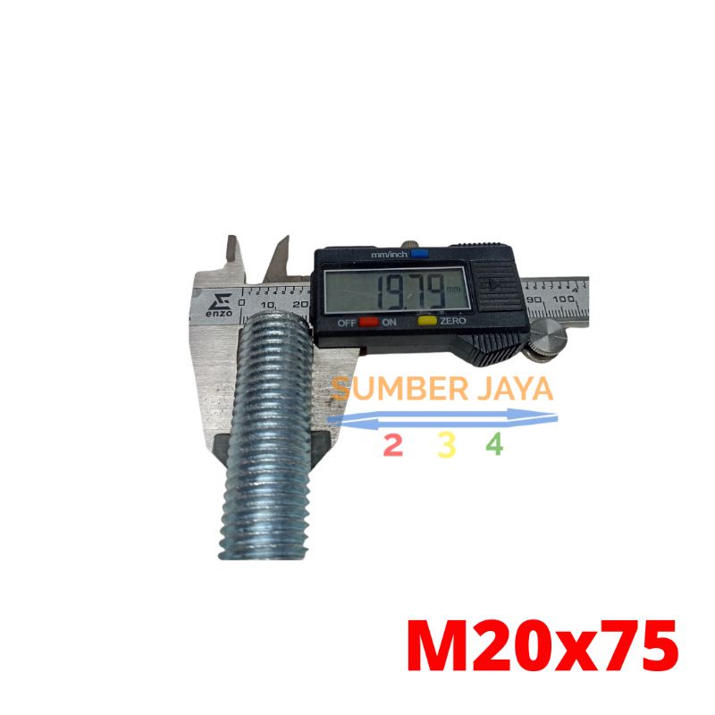 Baut mur M20 20x75  BMP / BMP 20x75 TERMURAH