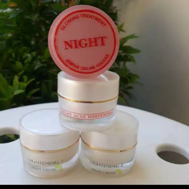Night cream seri L1,L2,L3(lightening)/whitening night acne cream