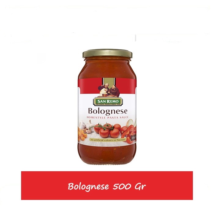 SAUS PASTA SAUCE BOLOGNESE SAN REMO 500GR