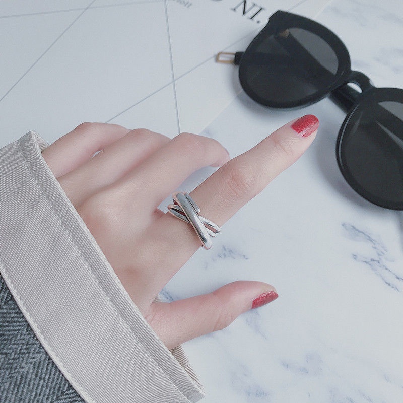 Fashion Personality Rings Female Retro Multi-layer Winding Irregular Line Ring Open Ring