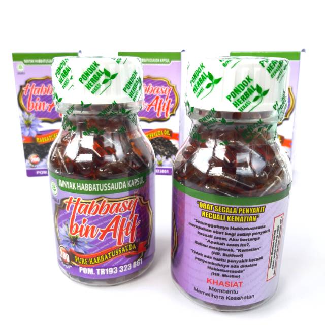 (Berkhasiat) Habbatusauda Oil Habbatusauda Herbal Obat herbal Habbatusauda 200 kapsul