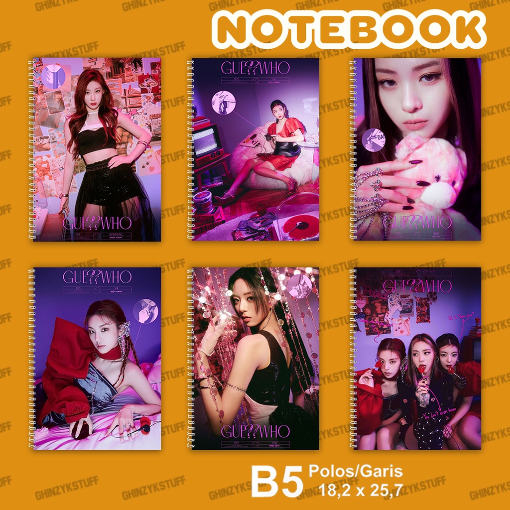 

Notebook KPOP ITZY Guess Who Day Ver Ukuran B5 18,2 x 25,7 cm