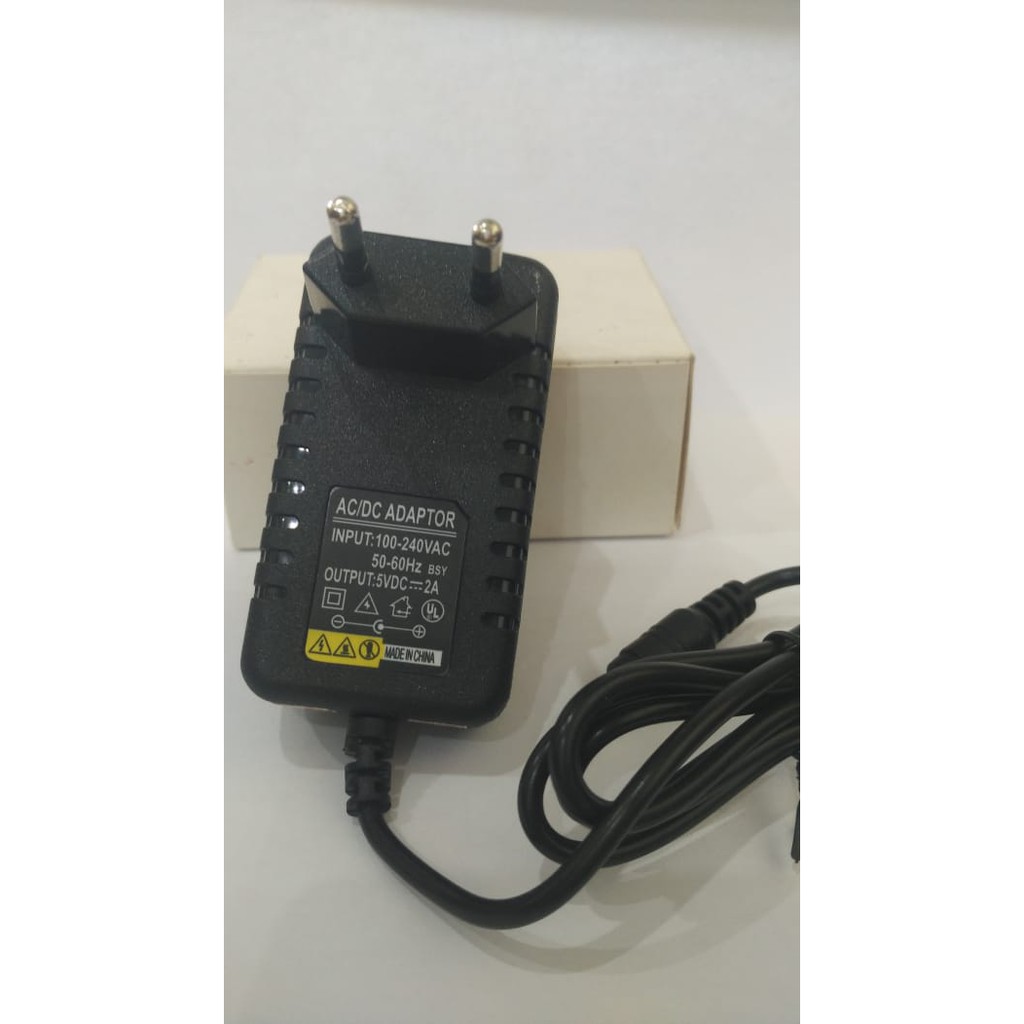 Adaptor 5v 2A DC in 220v AC Power Supply LED CCTV Cas Daya 2.1x5.5mm