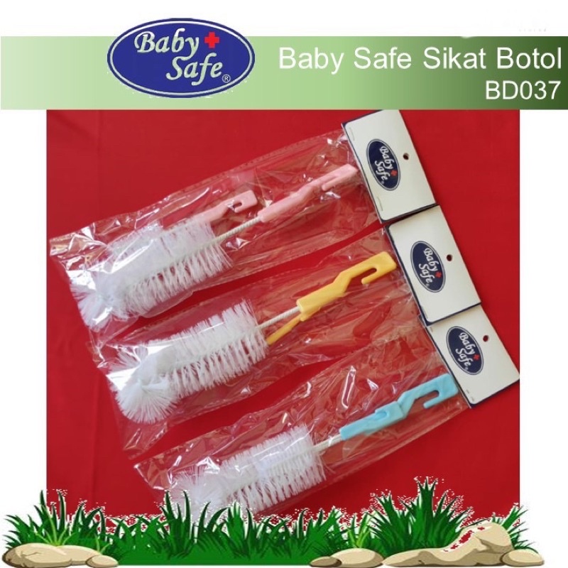 Baby Safe Sikat Botol Isi2 BD037 / 2in1 Babysafe Bottle And Teat Cleaning Brush