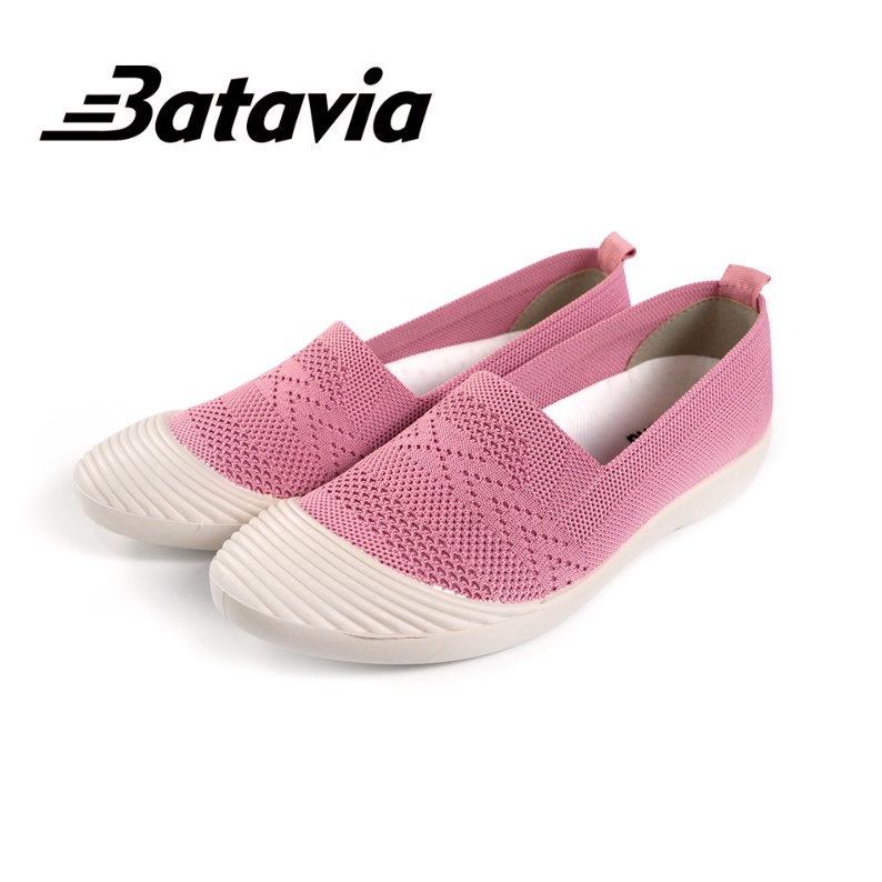 (COD)Batavia new fashion sepatu slip-on sepatu wanita sepatu flyknit sepatu flat rajut X3 A25 A26