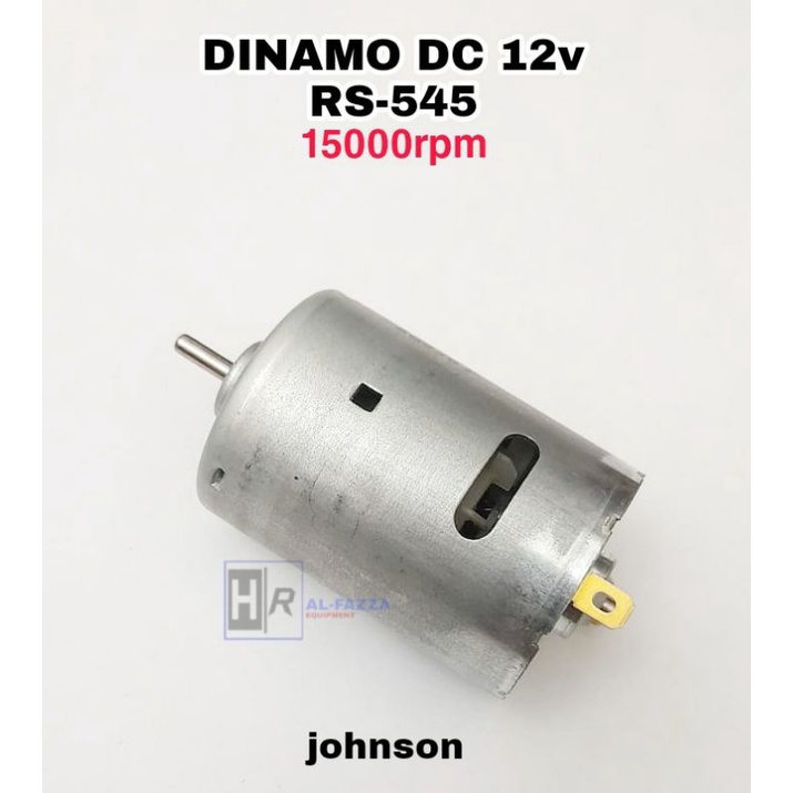 dinamo dc 12v RS 545 johnson 15000rpm