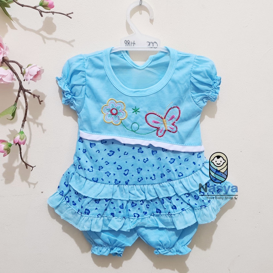 [N-072] Terbaru !! Setelan baju Bayi Perempuan Motif Lucu(3-6 bulan)