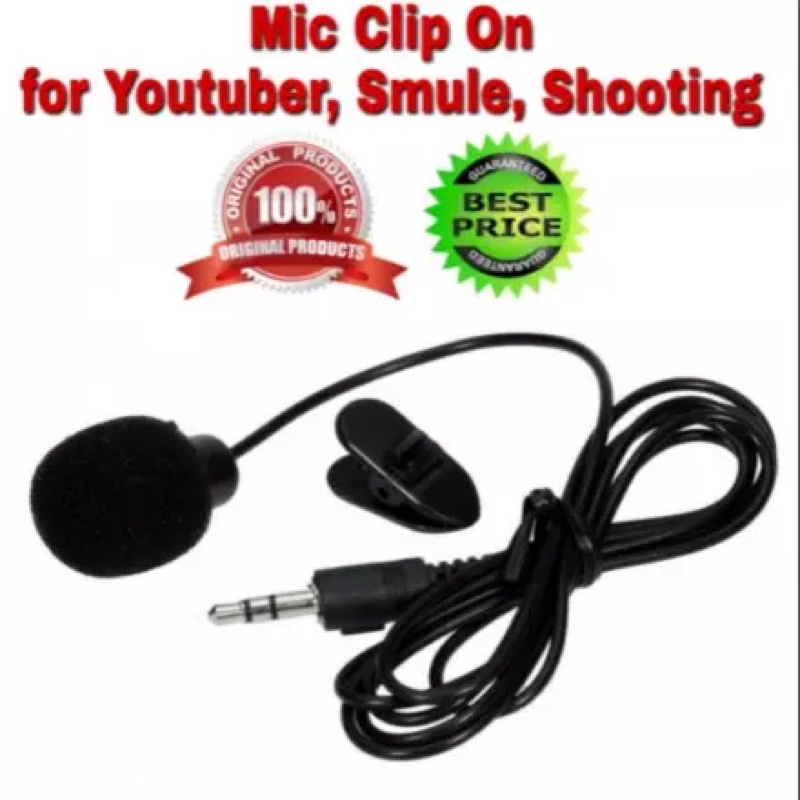 JAYALARIS Mic clip On Youtuber / Mic Kabel / Mic Jepit