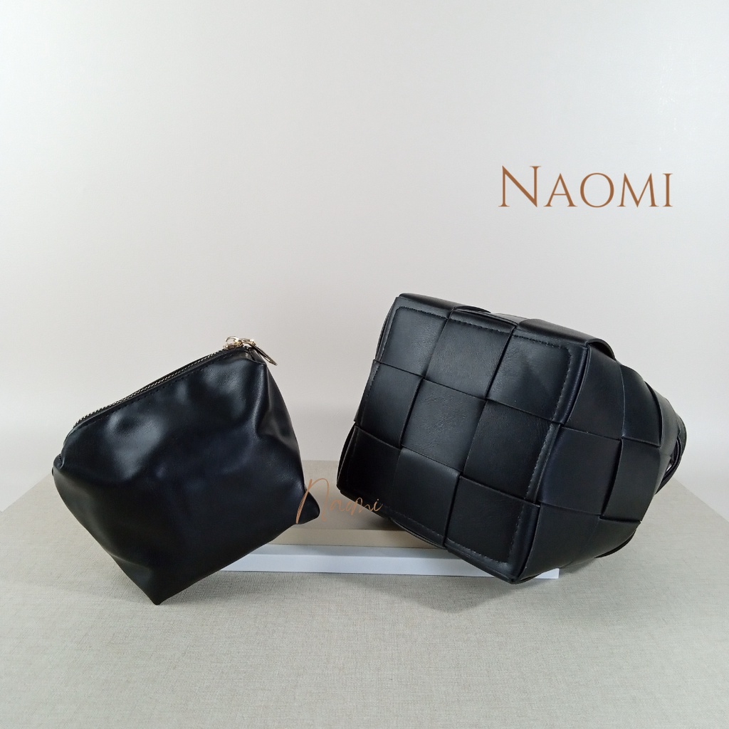 NAOMI - Sabrina Bag Import - Tas Sling Bag Long Strap - Shoulder Bag - Tas Handbag Formal Kerja Wanita Premium Kulit Lembut Harian Daily Sintetis Kekinian PU Sintetis Elegant - tas naomi - naomi bag - women bag